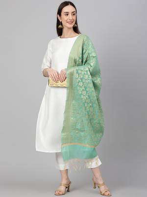 Off-white plain crepe salwar 2