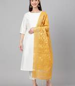 Off-white plain crepe salwar