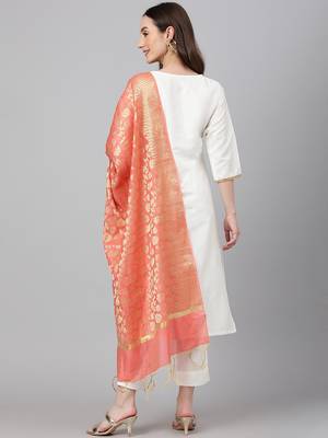 Off-white plain crepe salwar 4