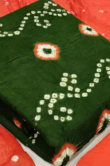 Green Bandhej Rayon Salwar
