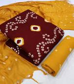 Maroon Bandhej Rayon Salwar