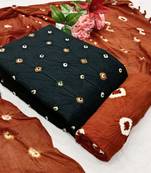 Dark-Green Bandhej Rayon Salwar