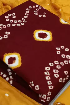 Maroon Bandhej Rayon Salwar