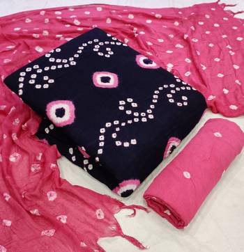 Navy-Blue Bandhej Rayon Salwar 1