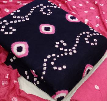 Navy-Blue Bandhej Rayon Salwar 2