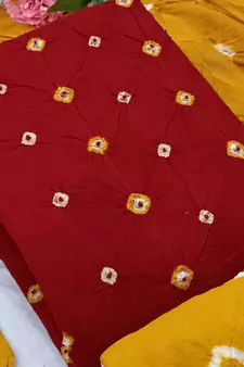 Maroon bandhej rayon salwar