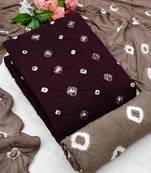 Wine Bandhej Rayon Salwar