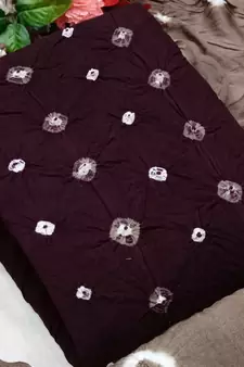 Wine Bandhej Rayon Salwar
