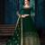 Green Designer Georgette Anarkali Salwar Suit With Real Mirror Work Semi Stitched