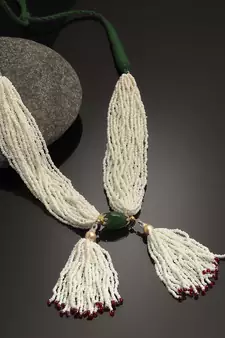 Green pearl necklaces