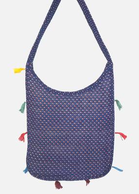 Banjara India Elephant Design Kutchi Mirrorwork Hand Embroidered Shoulder Bag (BAG-BlueBlue) 4