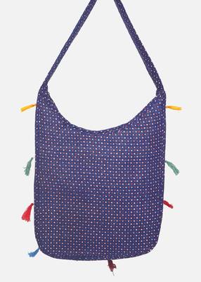 Banjara India Elephant Design Kutchi Mirrorwork Hand Embroidered Shoulder Bag (BAG-BlueRed) 4