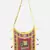 Banjara India Elephant Design Kutchi Mirrorwork Hand Embroidered Shoulder Bag (BAG-YellowMaroon)