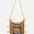 Banjara India Elephant Design Kutchi Mirrorwork Hand Embroidered Shoulder Bag (BAG-YellowBlue)