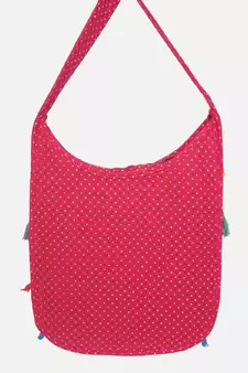 Banjara India Elephant Design Kutchi Mirrorwork Hand Embroidered Shoulder Bag (BAG-RedMaroon)