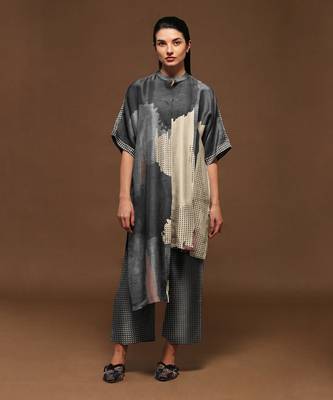 Grey Kurta Pant Set 1