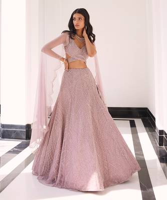 Lilac Pink Eluna Lehenga 1