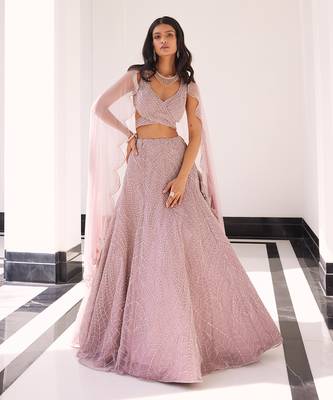 Lilac Pink Eluna Lehenga 2