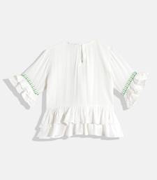 Twisha Girls WrinkleTop With Plazzo- White