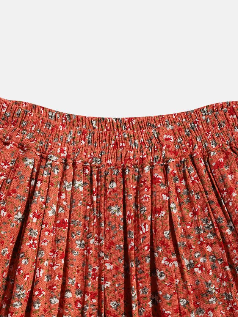 Twisha Girls Knitted halter neck top with printed Dhoti-Yellow