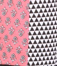 Twisha Girls half  & half print  top with printed Dhoti set - Pink & Black