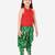 Twisha Girls  incut styleTop  with  Printed Dhoti Red& Green