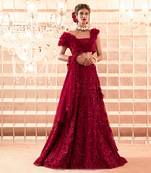 Oxblood Alena Lehenga Set