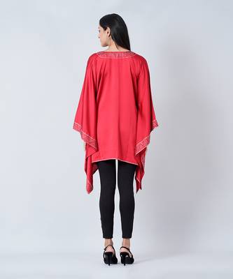 Red Embellished Kaftan Top 3