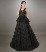 Black Glaze Organza Ball Gown