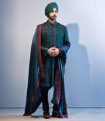 Forest Green Sherwani