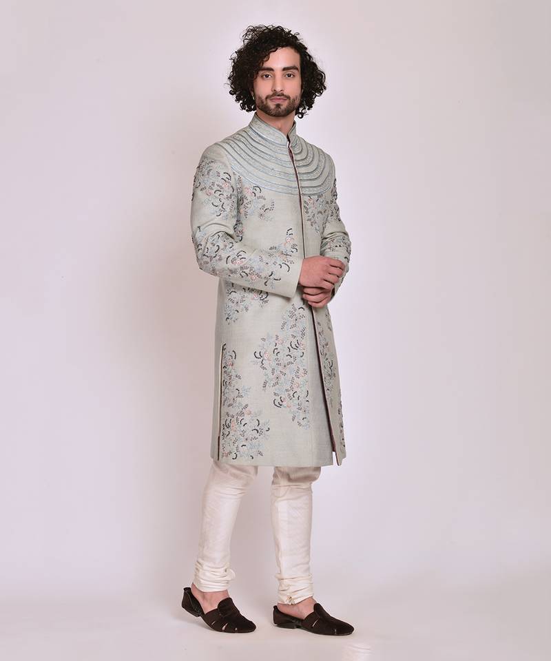 Ice Blue Sherwani