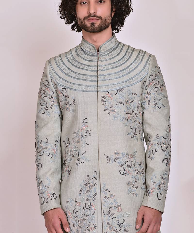 Ice Blue Sherwani