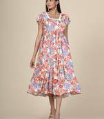 Multicolor Floral Rayon Dress