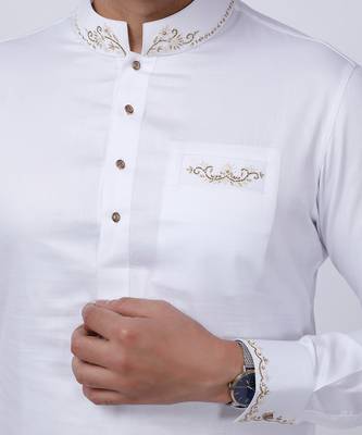 Yellow Embroidered Sherwani Set 8