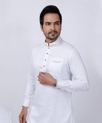 Yellow Embroidered Sherwani Set 10