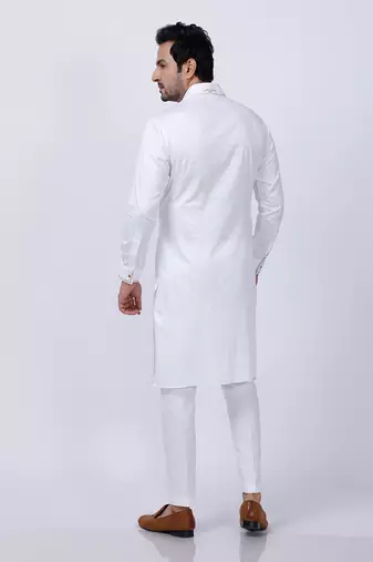 Velveteen Pista Embroidered Sherwani Set