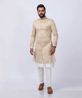 Swede Ivory Embroidered Sherwani Set 2