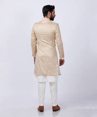 Swede Ivory Embroidered Sherwani Set 3