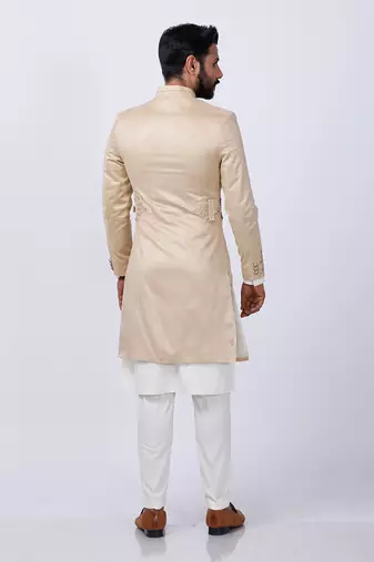 Swede Ivory Embroidered Sherwani Set