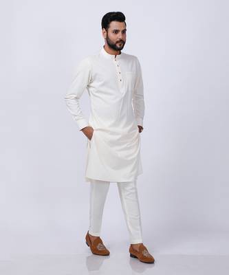 Swede Ivory Embroidered Sherwani Set 7