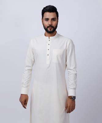 Swede Ivory Embroidered Sherwani Set 8