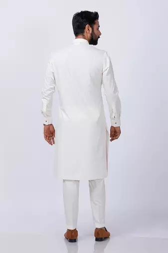 Velveteen Gold Embroidered Sherwani set