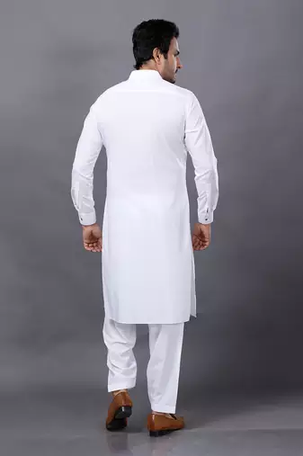 Blue Embroidered Nehru Jacket Set