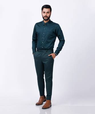 Green Jacket Shirt Pant Set 1