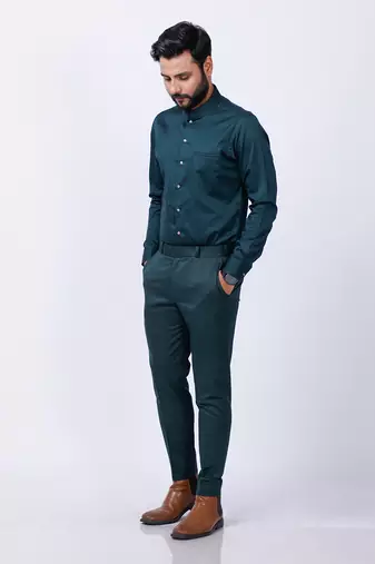 Green Jacket Shirt Pant Set