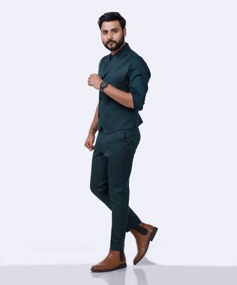 Green Jacket Shirt Pant Set 3