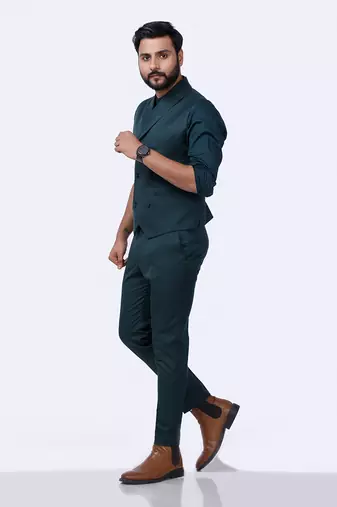 Green Jacket Shirt Pant Set
