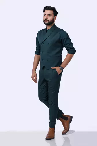 Green Jacket Shirt Pant Set