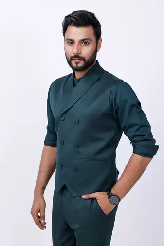 Green Jacket Shirt Pant Set