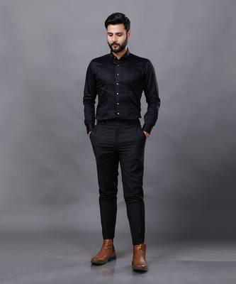 Black Embroidered Tuxedo Set 6
